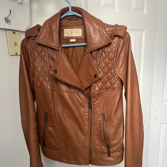 Michael Kors Leather Jacket Size S - Picture 8 of 9